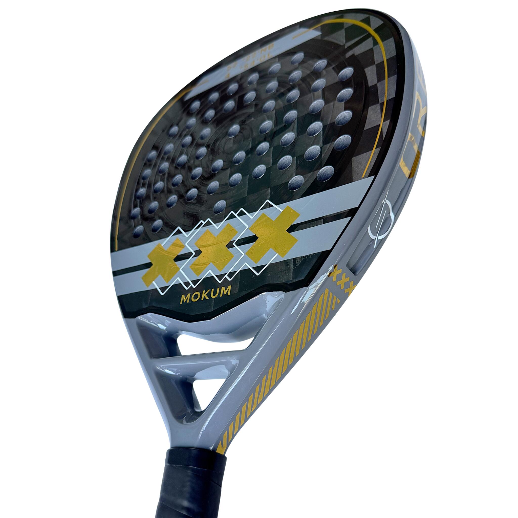 Raquete de Padel Unissex Carbono 18K Potência Gota + Capa Mokum Gold 3/7