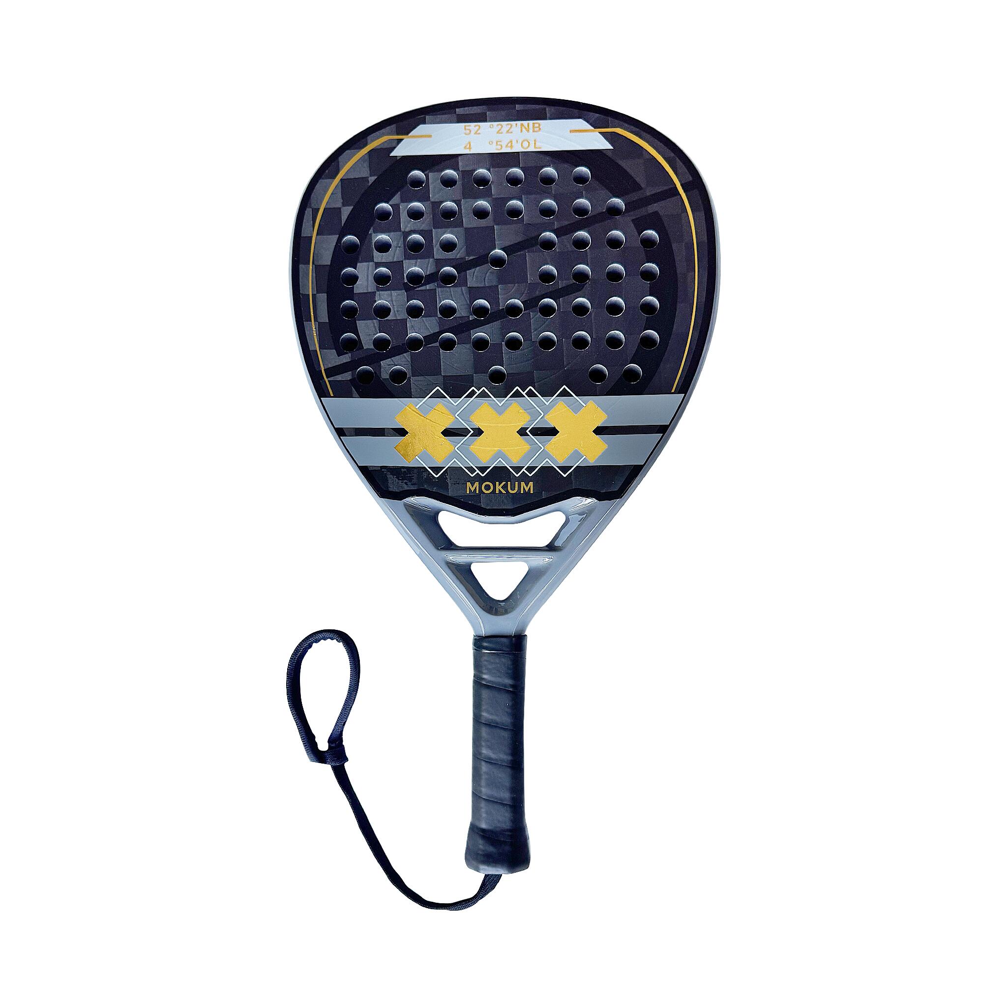 Raquete de Padel Unissex Carbono 18K Potência Gota + Capa Mokum Gold 2/7