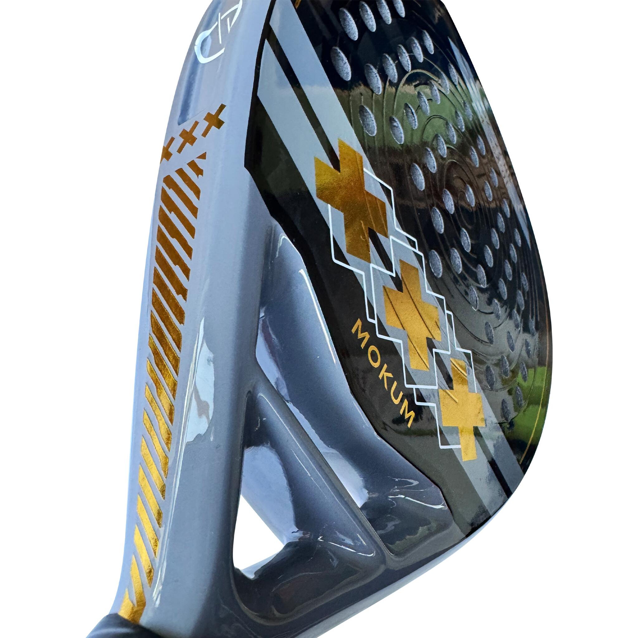 Raquete de Padel Unissex Carbono 18K Potência Gota + Capa Mokum Gold 5/7