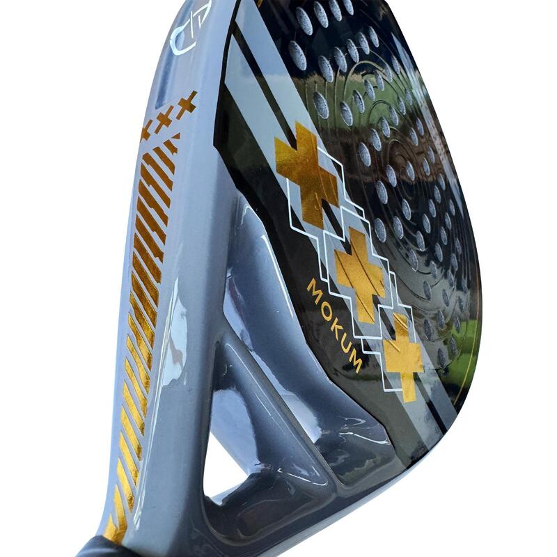 Rachetă Padel Unisex Carbon 18K Putere Formă Picătură + Husă Mokum Gold