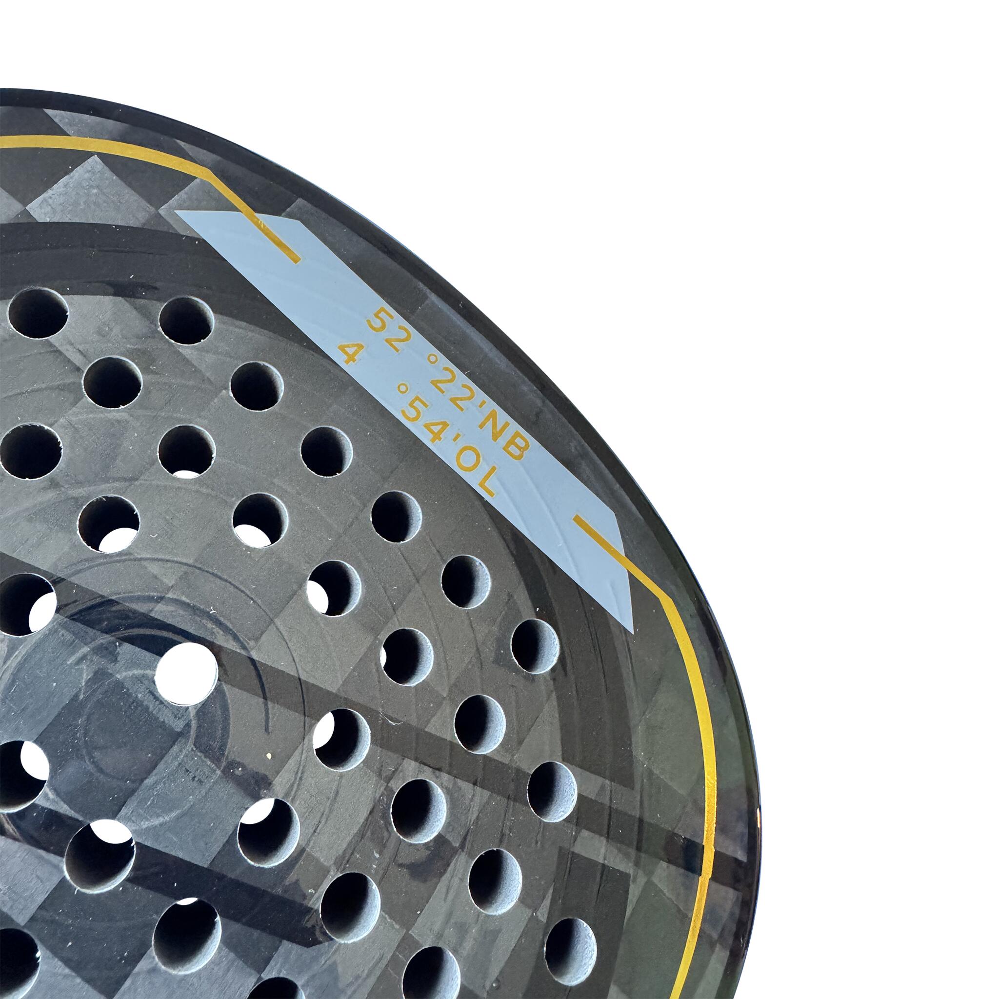 Raquete de Padel Unissex Carbono 18K Potência Gota + Capa Mokum Gold 7/7