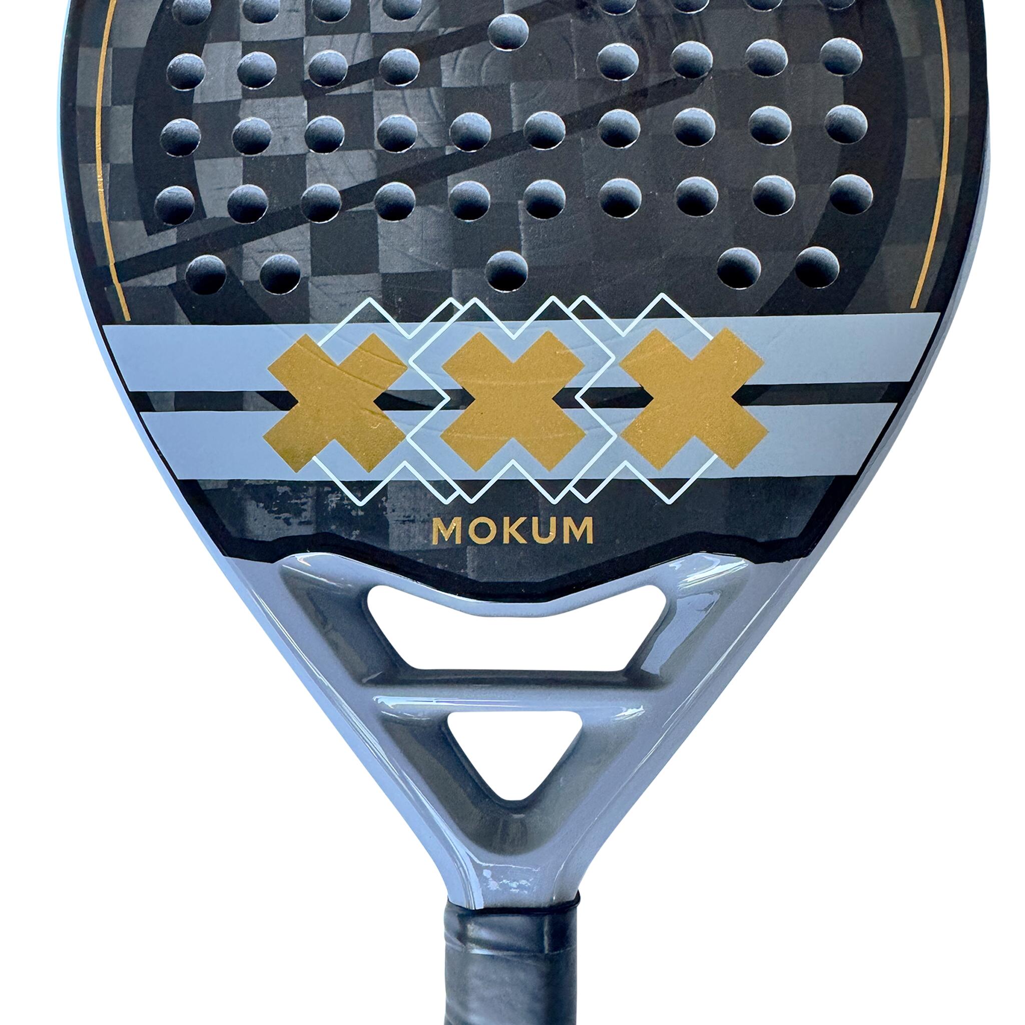 Raquete de Padel Unissex Carbono 18K Potência Gota + Capa Mokum Gold 4/7
