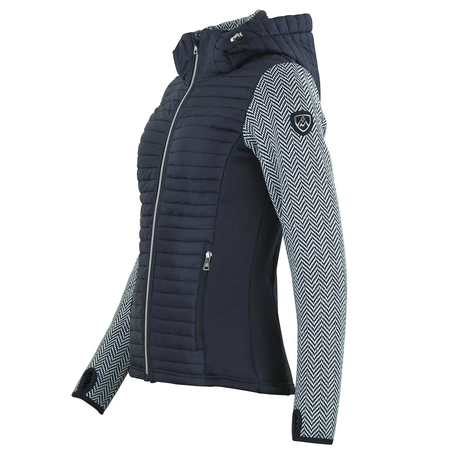 Dames zip hoodie van drie materialen Peak Mountain 3/3
