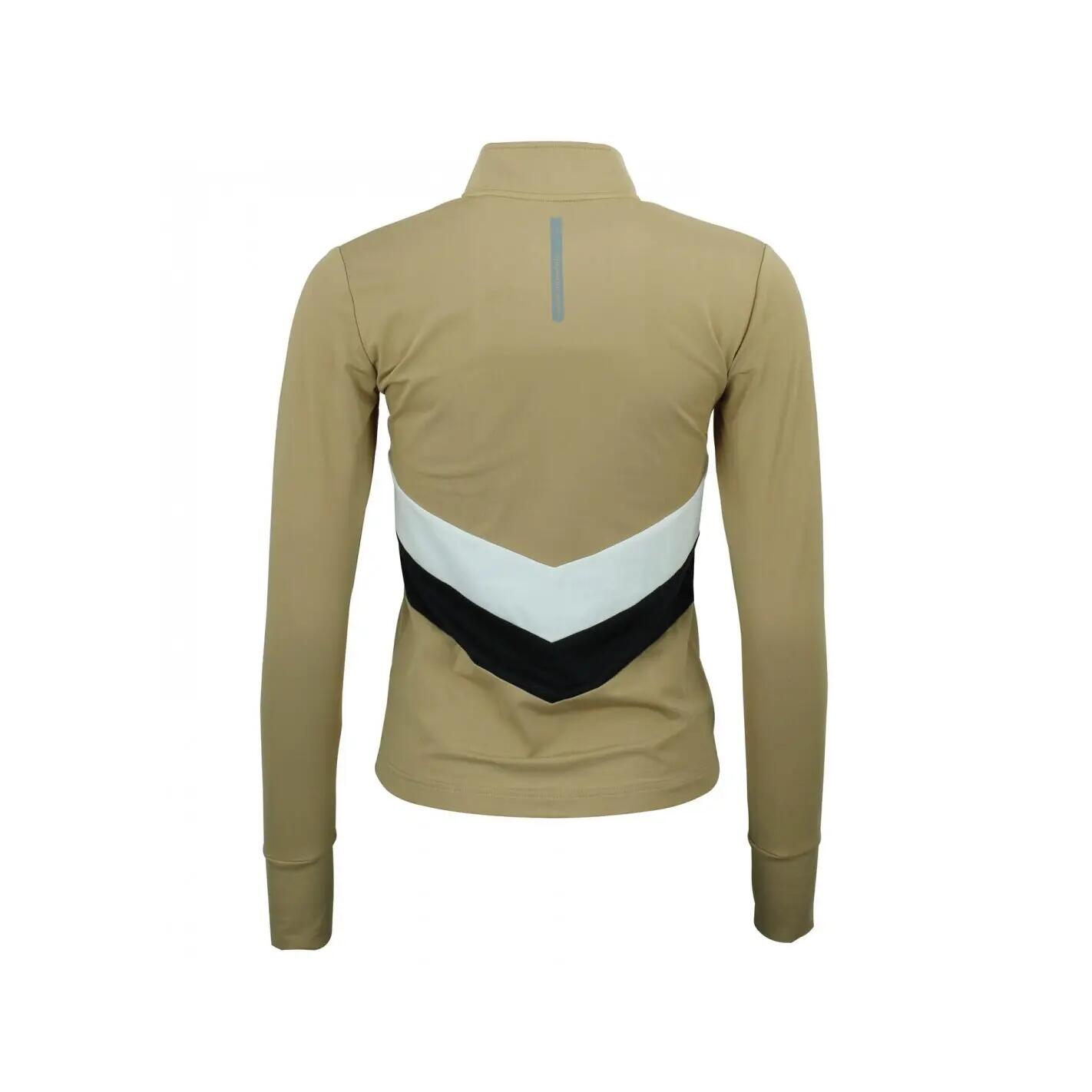 Camiseta de mujer con cremallera completa segunda piel Peak Mountain 2/3