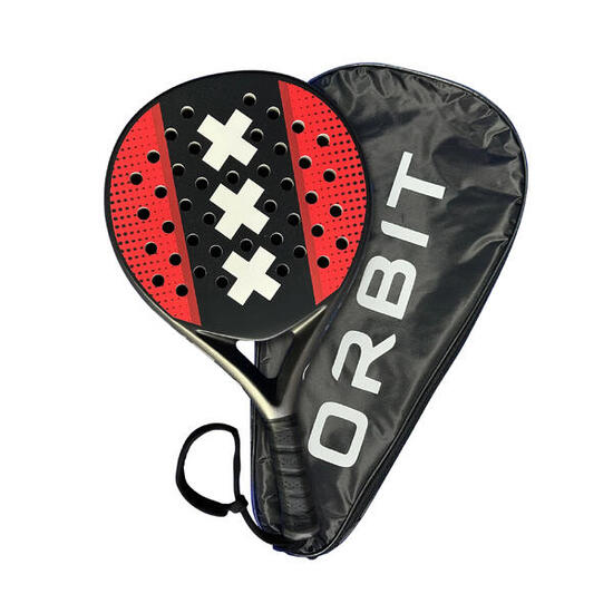 Raquette Padel Unisexe Contrôle Confort Ronde Carbone 3D incl. Housse Jofel