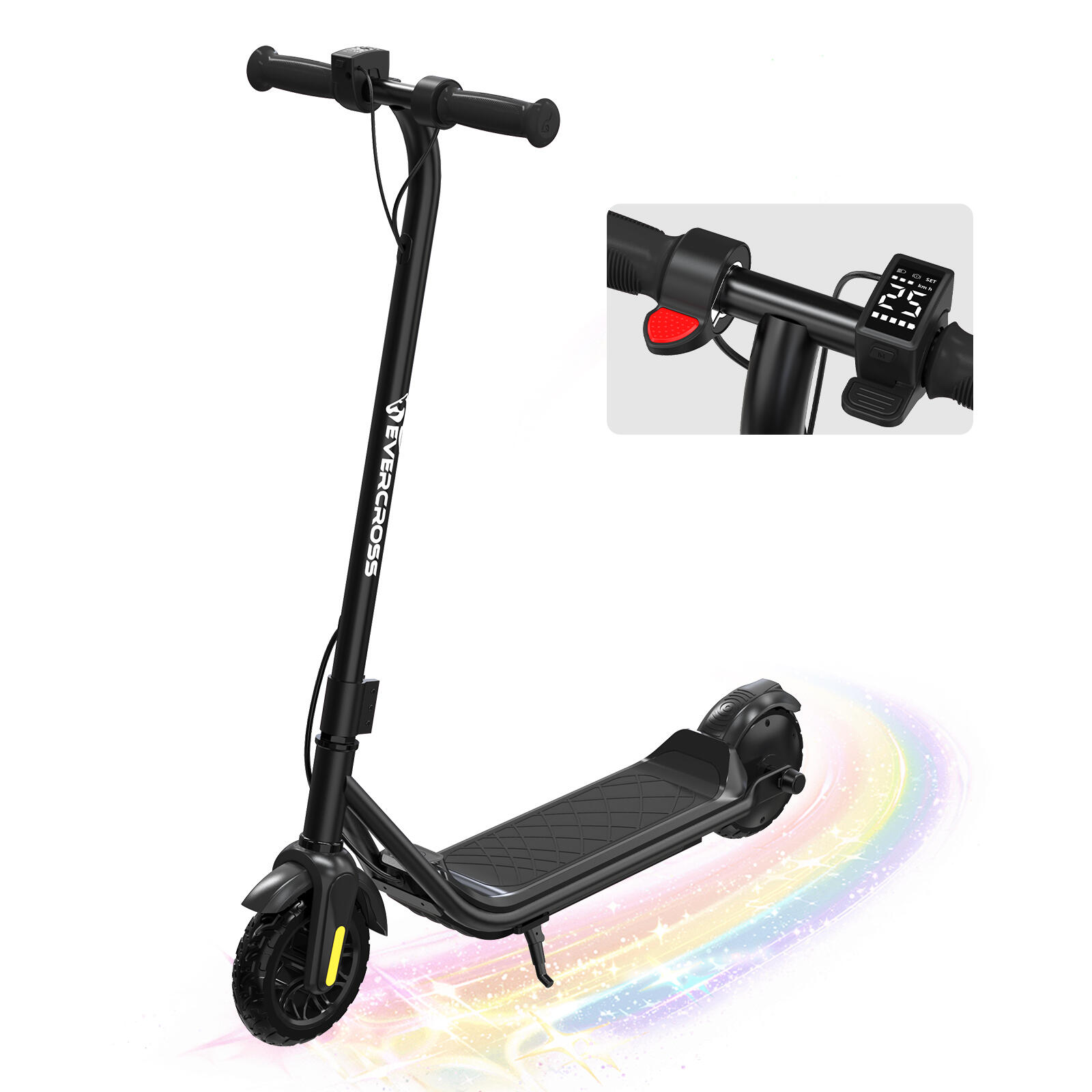Evercross - Trottinette Électrique Enfants Evercross Tech - E6 Noir - Trottinette Électrique - Bleu|noir|rose - No Size - Decathlon