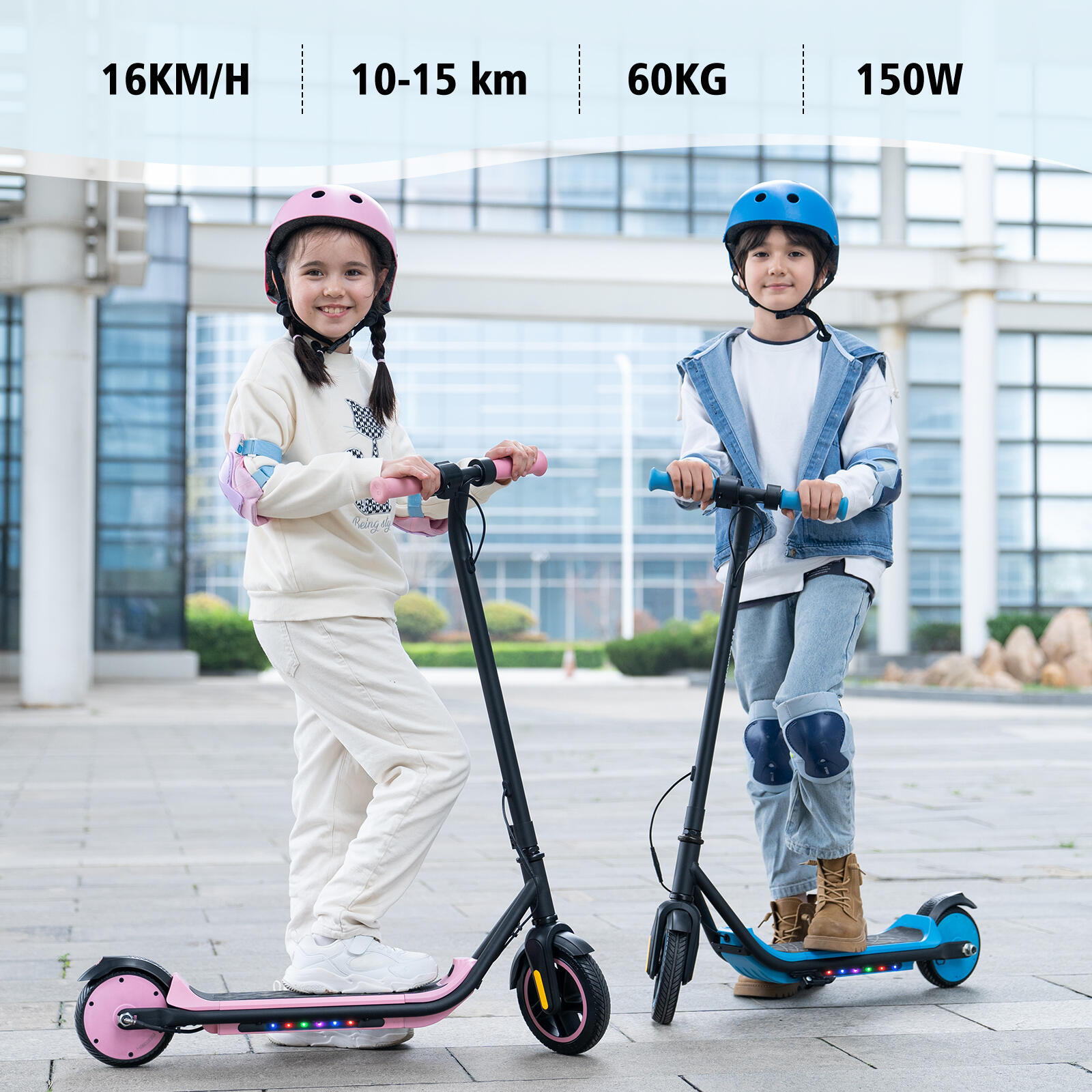 Trottinette électrique enfant E6 150W 3 vitesses 16 km/h 5/7