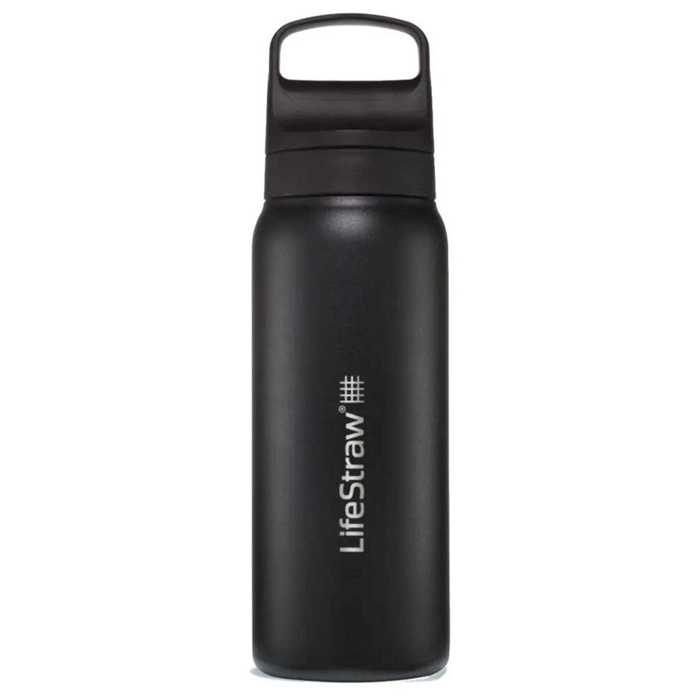 LifeStraw Go 2.0 700ml Black Stainless Steel Water Filter Bottle
