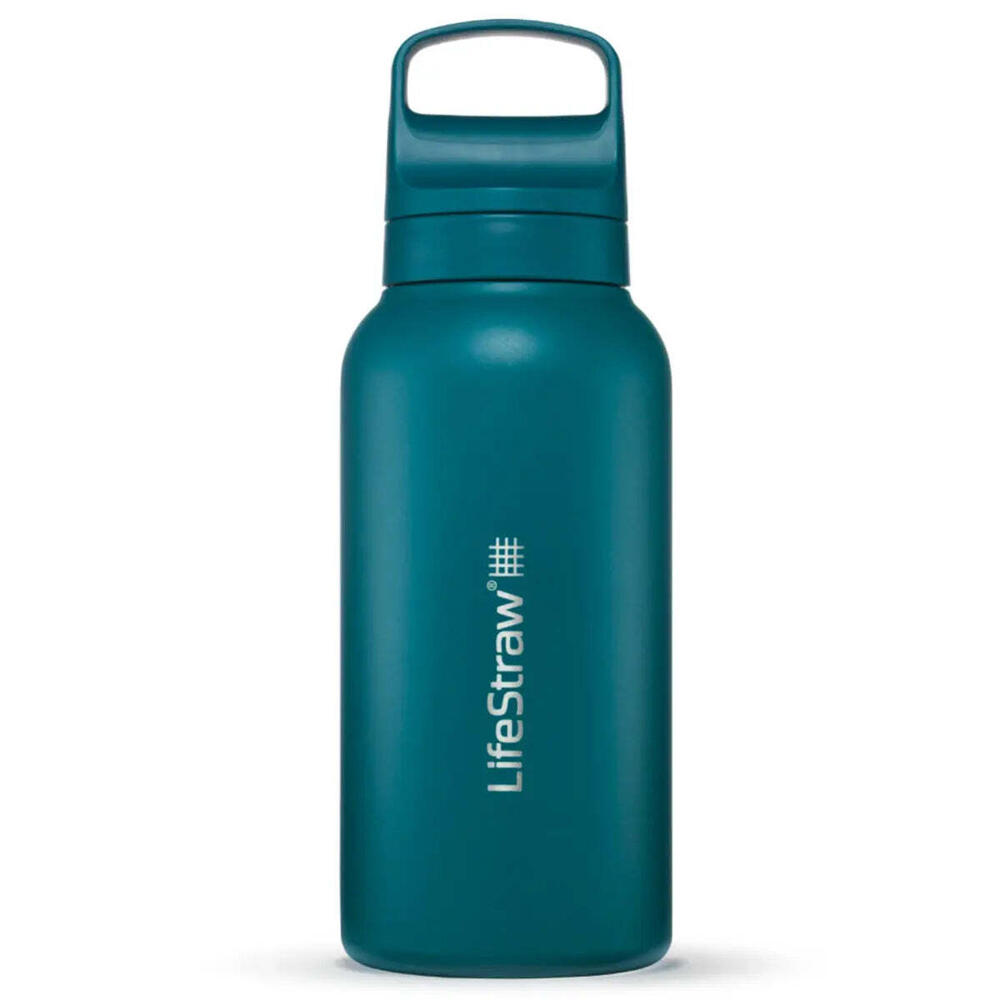 LifeStraw Go 2.0 1L Stainless Steel Water Filter Bottle Laguna Teal