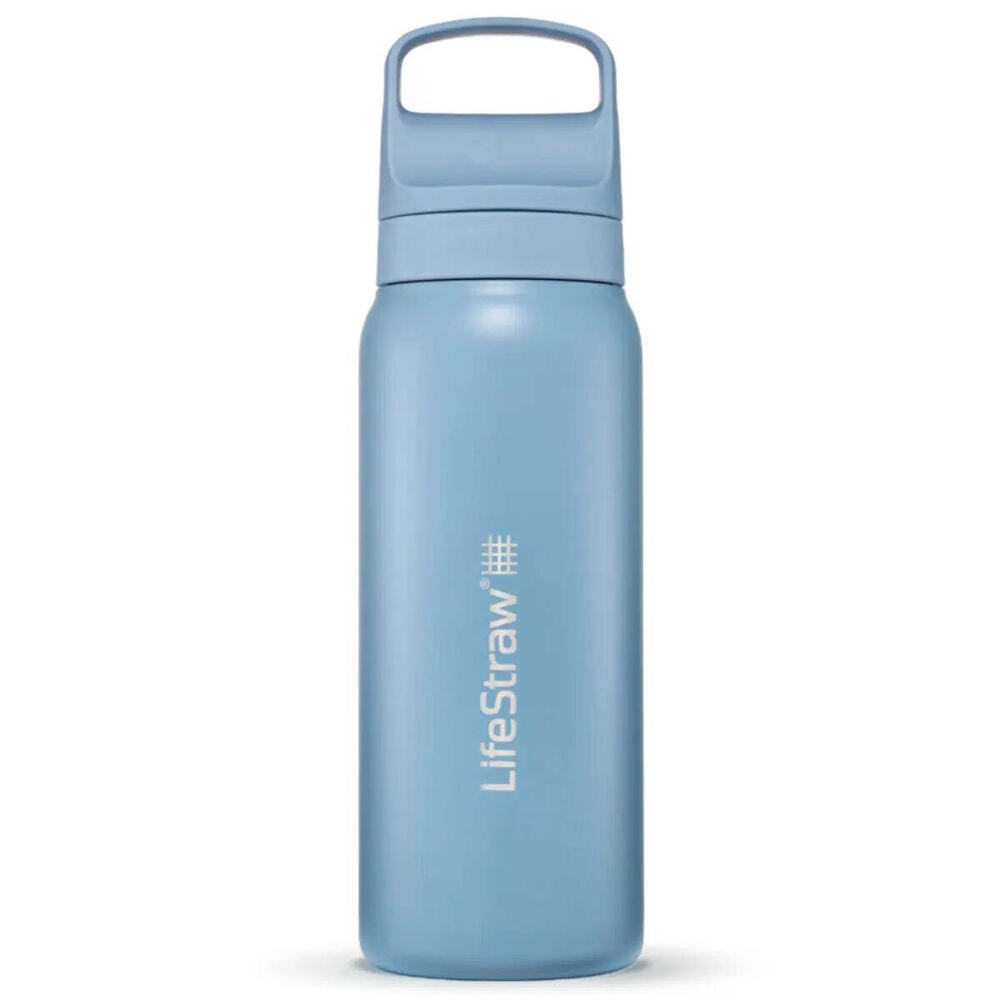 LifeStraw Go 2.0 700ml Stainless Steel Water Filter Bottle Icelandic Blue