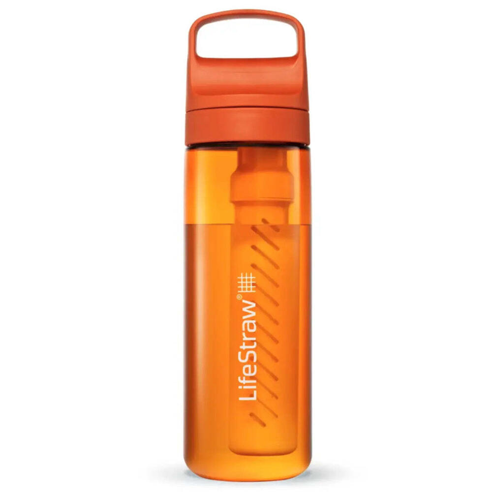 LifeStraw Go 2.0 650ml Water Filter Bottle in Kyoto Orange