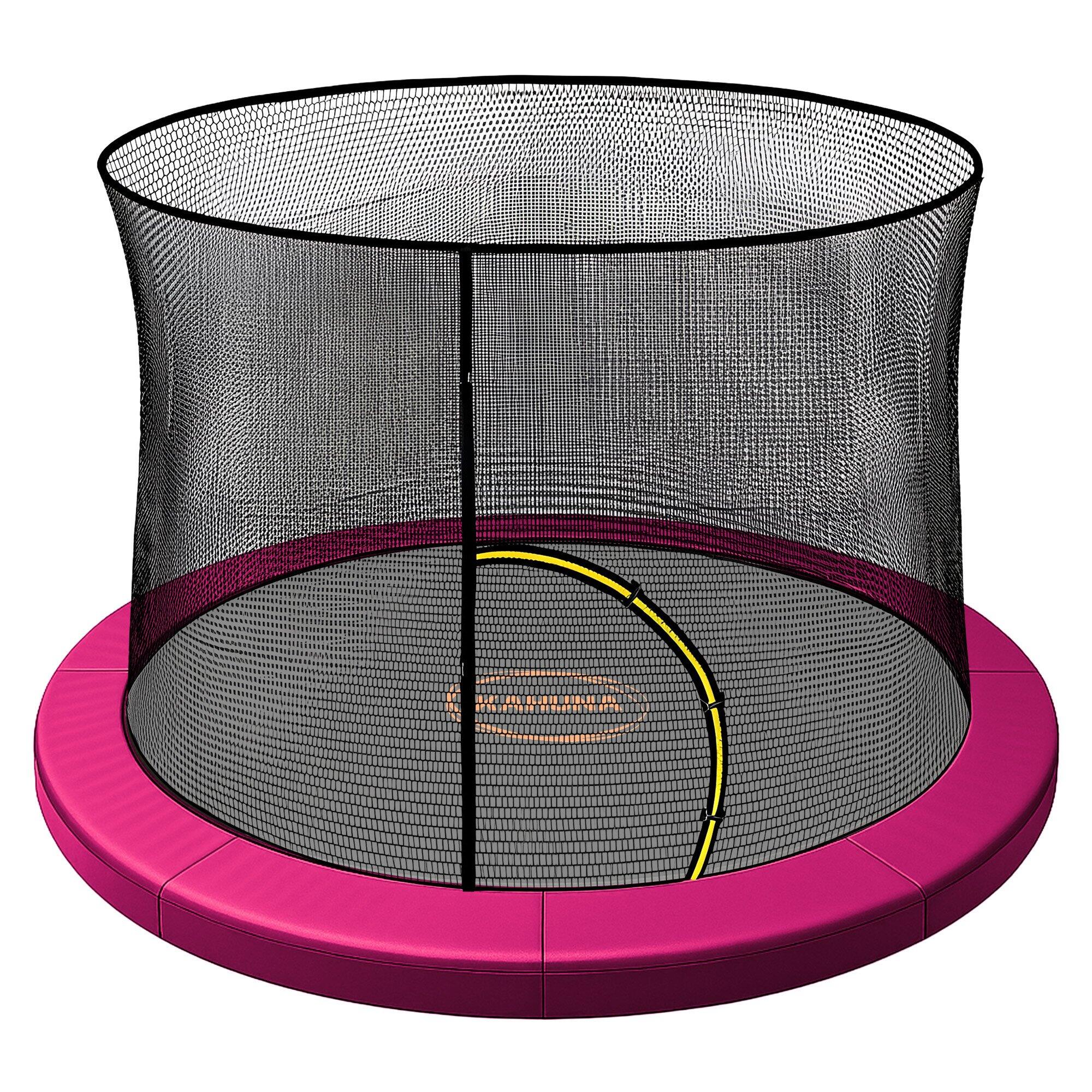 Kahuna 14ft Trampoline Pad and Net - Pink