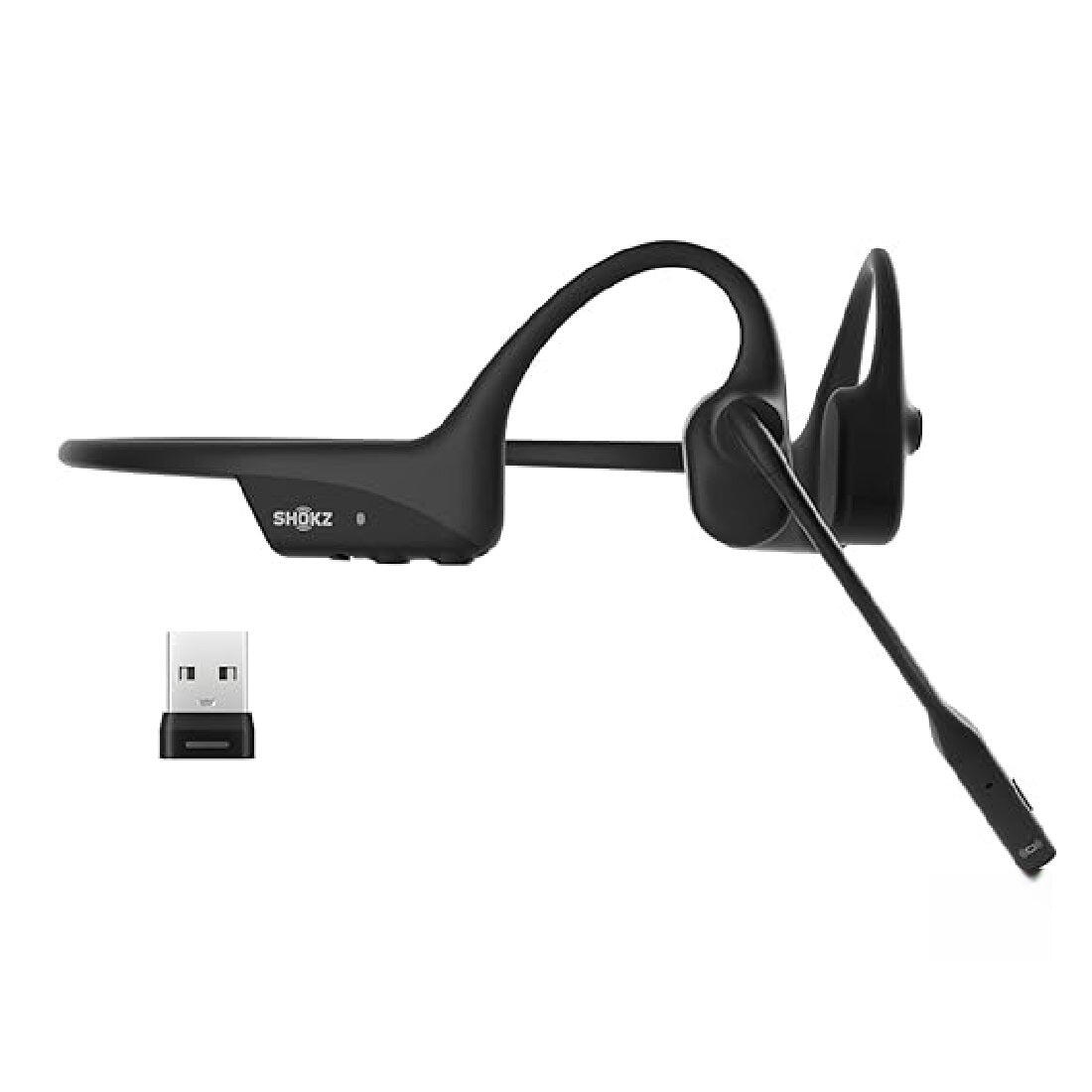 Shokz OpenComm2 UC 2025 Upgrade Bone Conduction Headset (USB-A) - Black