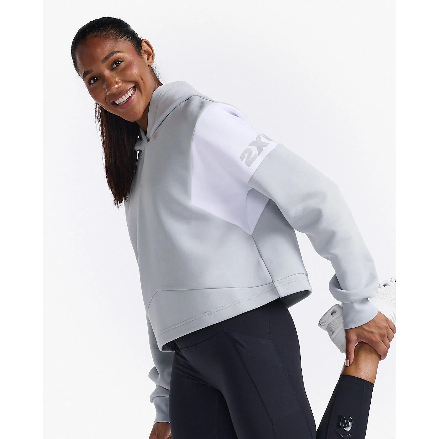 Sweatshirt à capuche femme 2XU Form Spliced Crop 3/3
