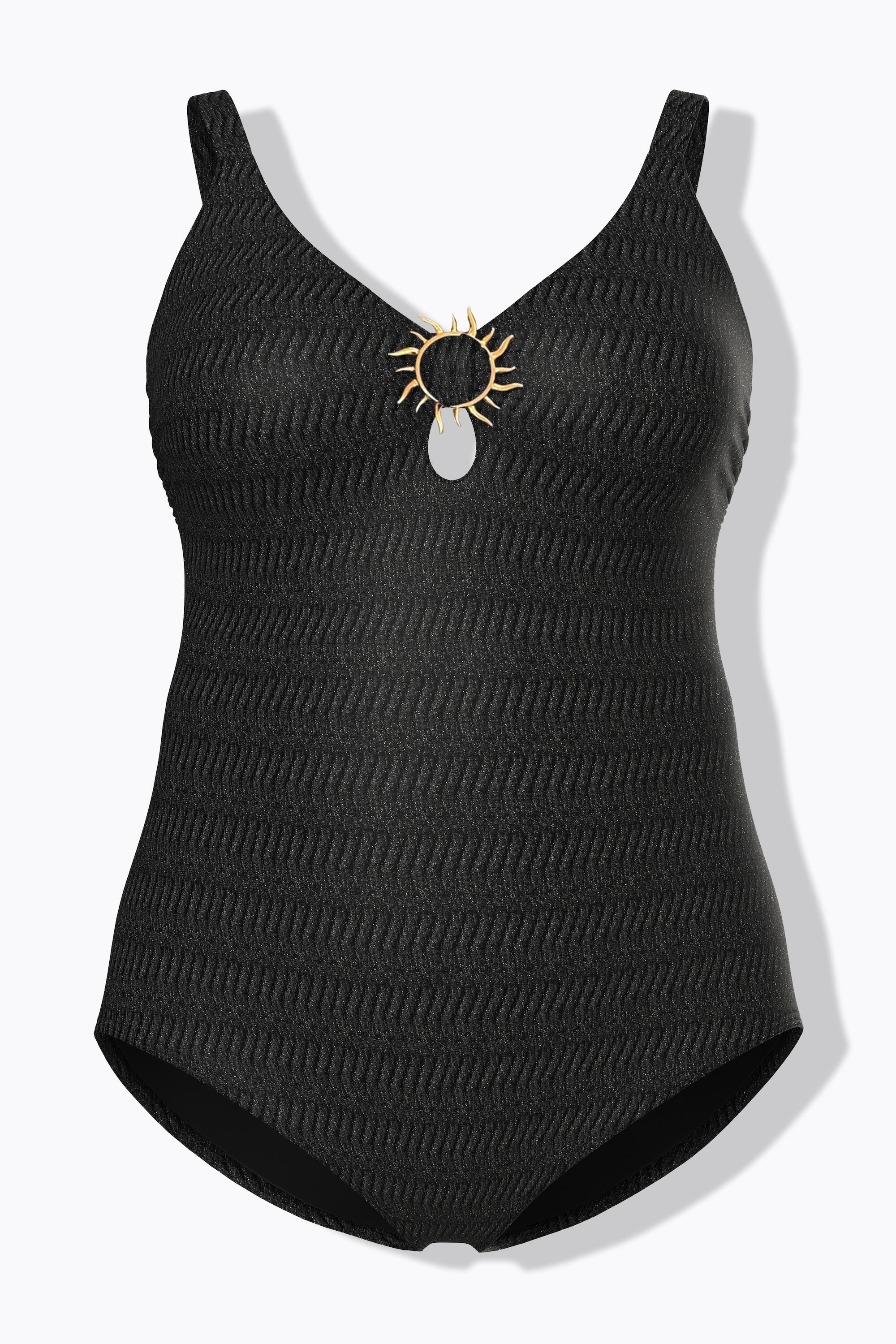 Femme Maillot de bain avec bonnets souples tissu scintillant et soleil doré 6/7