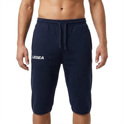 Pinocchietto da ciclismo con tasche cargo blu-argento