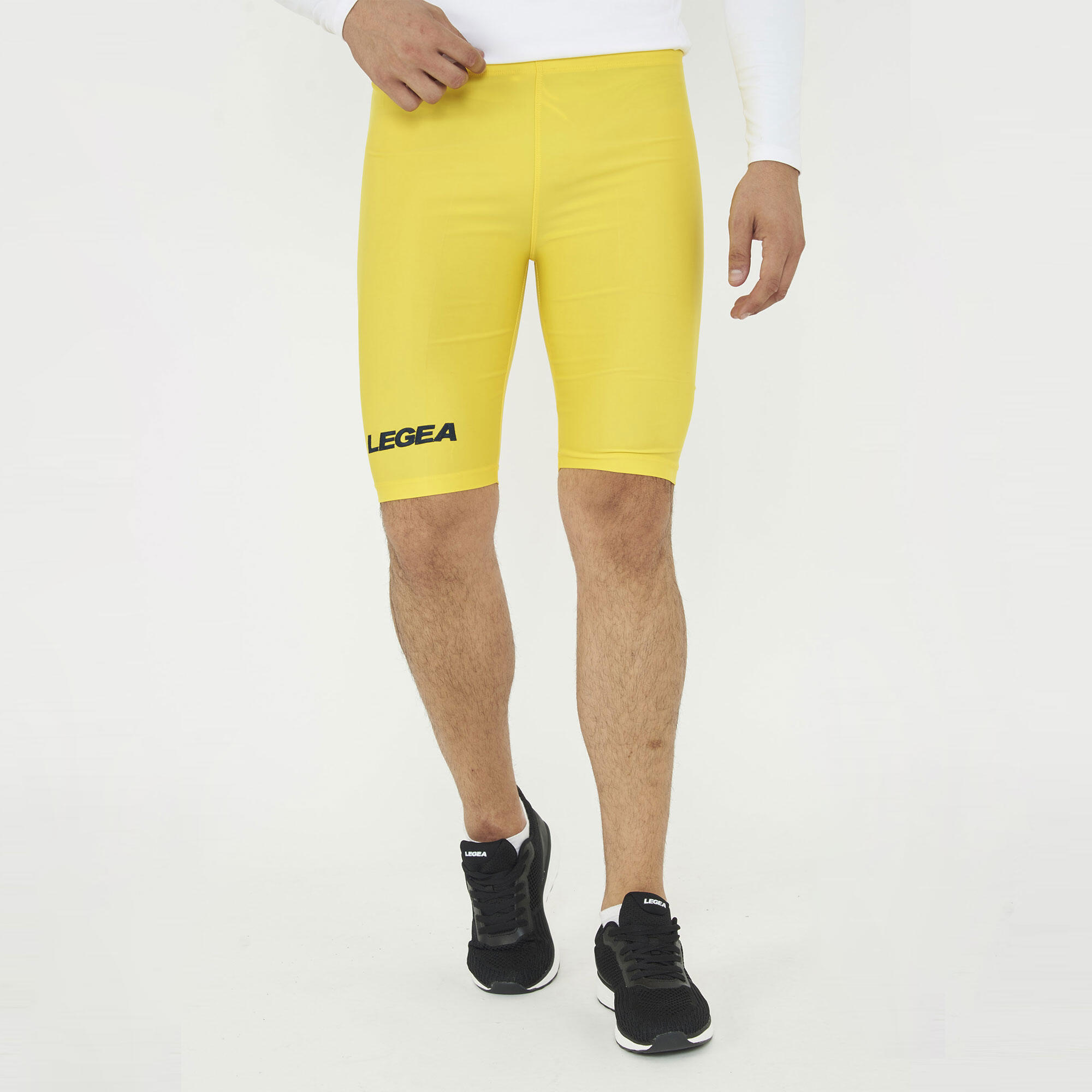 Barbati Cursa Bermuda Elasticizate cu Buzunare Galben