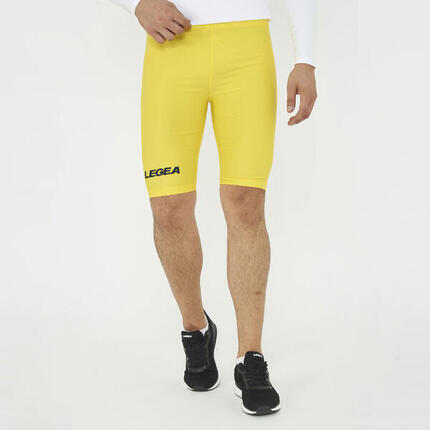 Męskie Spodenki Biegowe Elastyczne z Kieszeniami Żółte