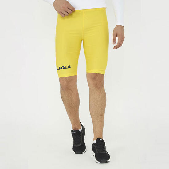 Męskie Spodenki Biegowe Elastyczne z Kieszeniami Żółte