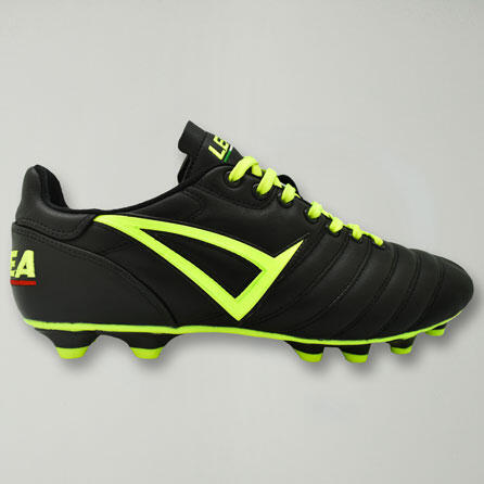 Fußballschuhe aus Leder mit Stollen für festen Boden schwarz 2/2