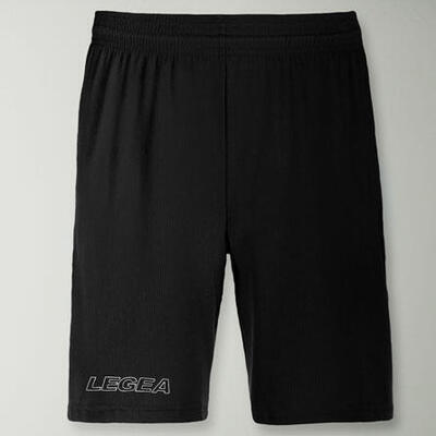 Bermuda running con tasche e vita elastica nero