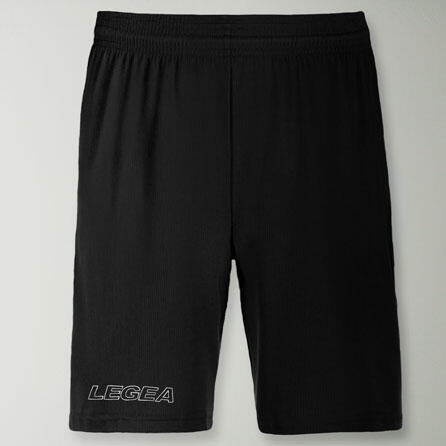 Bermuda running con tasche e vita elastica nero