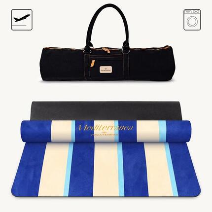 1 mm ANTISLIP MICROVEZEL YOGAMAT SANTORINI MET TAS