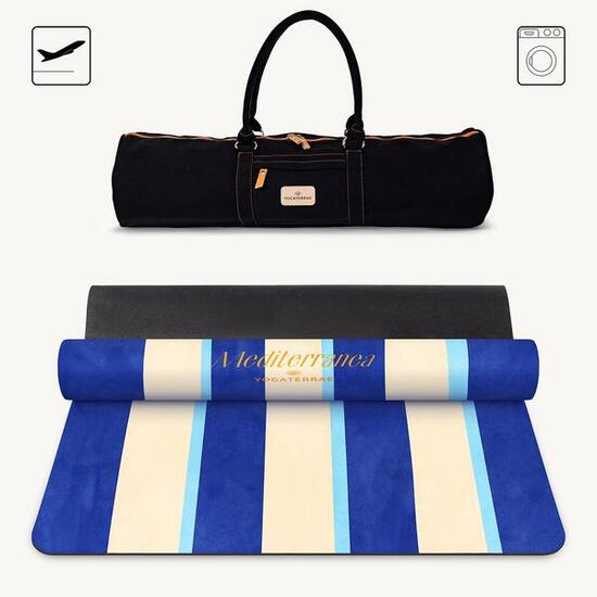 1 mm ANTISLIP MICROVEZEL YOGAMAT SANTORINI MET TAS