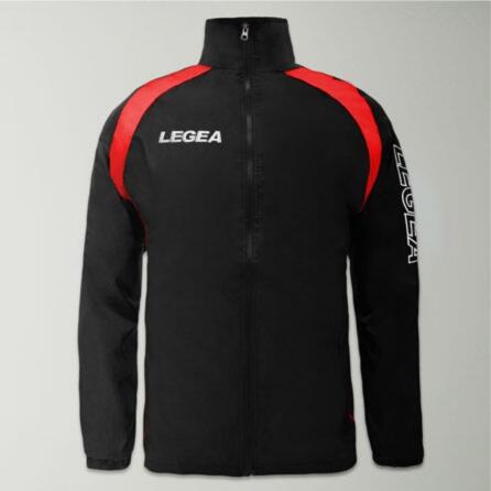Giacca antipioggia da running VENTO nero-rosso 2/4