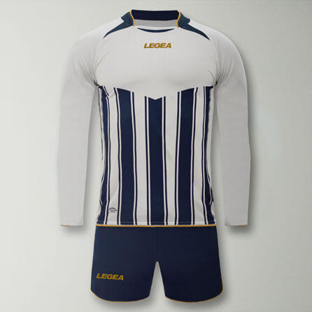 Herren Running Trainingsshirt Manchester ML Langarm Weiß-Blau 2/2