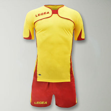Ensemble de football Setubal MC maillot et shorts jaune-rouge 2/2