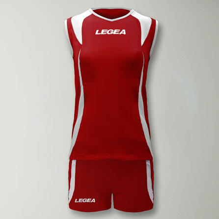 Kit Sicilia t-shirt e pantaloncini da calcio rosso-bianco 2/5