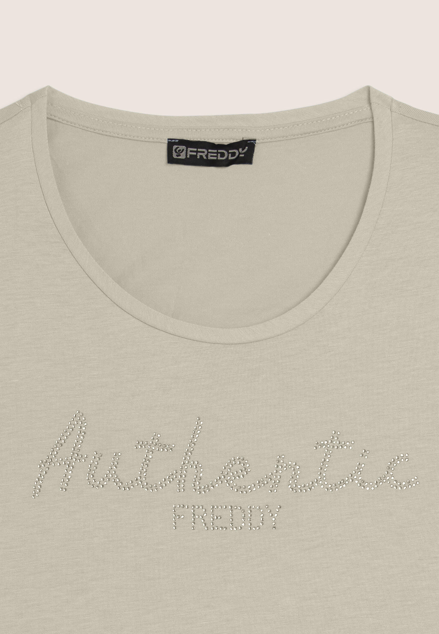 “Authentic” top met FREDDY-logo in strass-steentjes 3/3