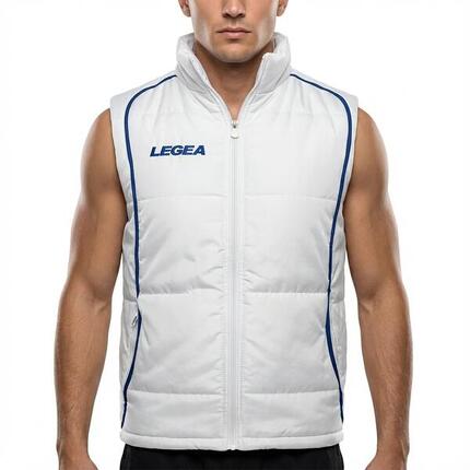 Gilet de running coupe-vent Storm blanc-bleu