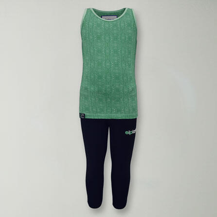 Herren Trainingsanzug Baumwolle Elastisch Grün-Blau 2/4