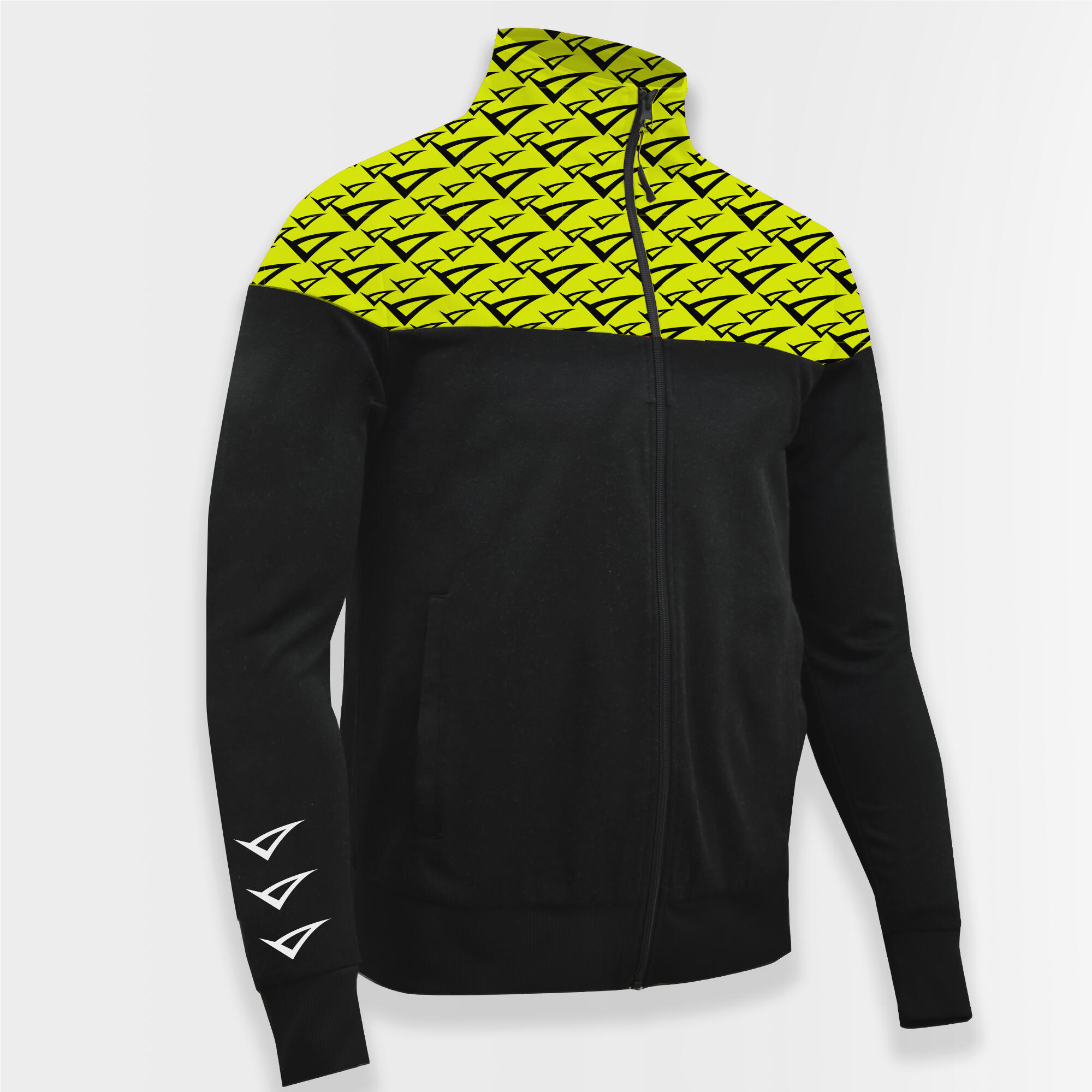 Giacca Arkansas da running con cappuccio nero-giallo 2/7