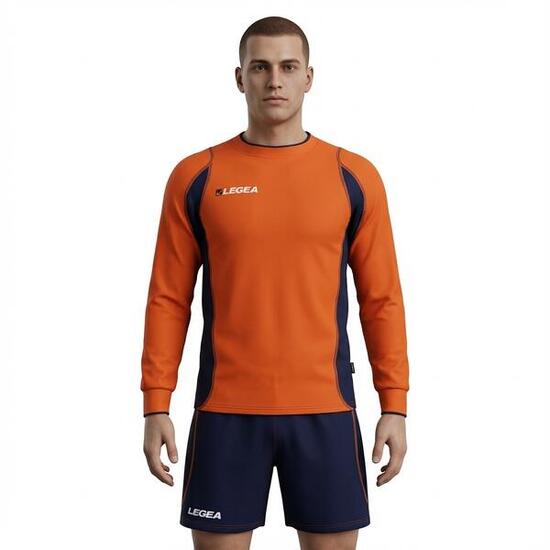 Ensemble d'entraînement d'hiver pour homme running orange-bleu