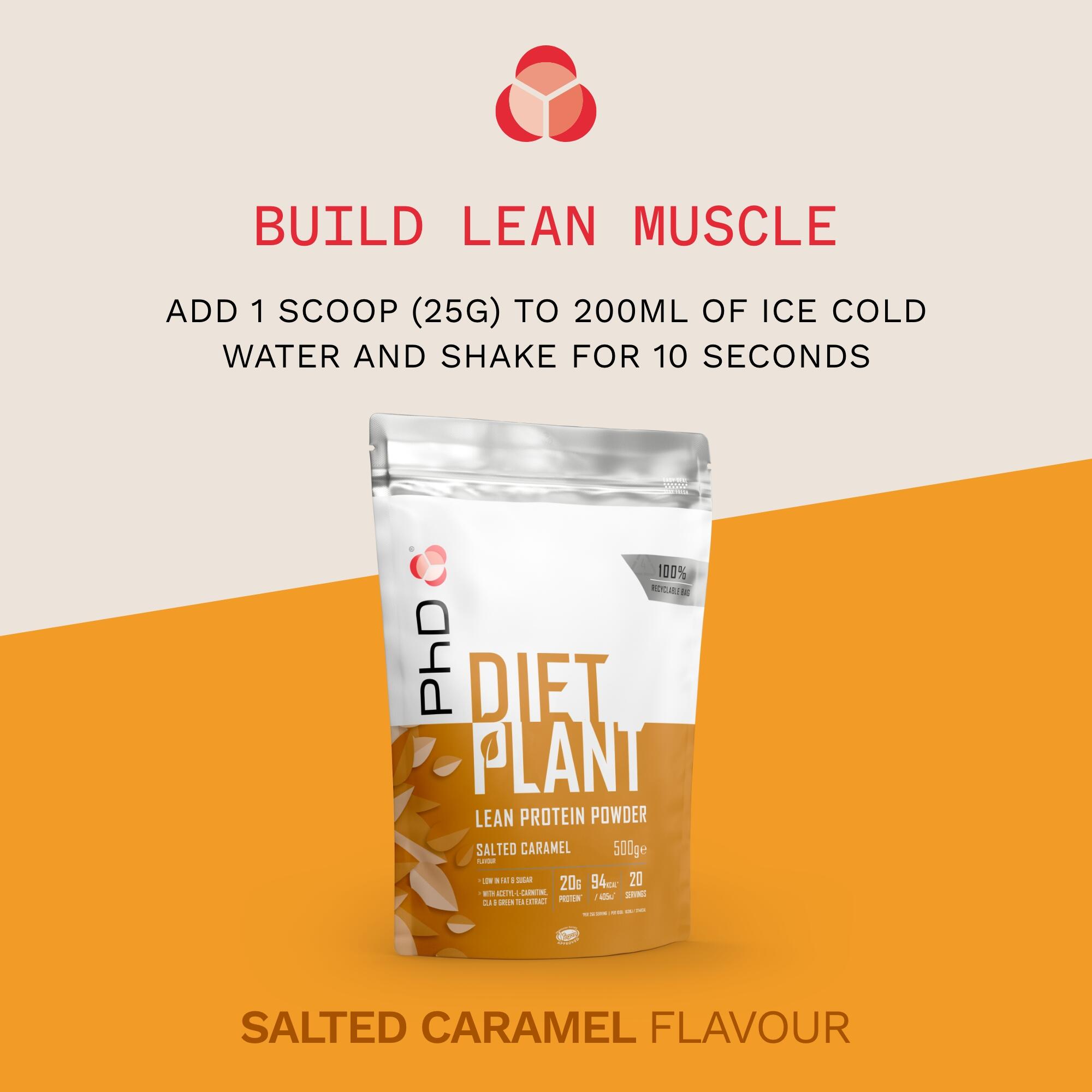 PhD Diet Plant Protein (500g) Salted Caramel - Protéines 3/5