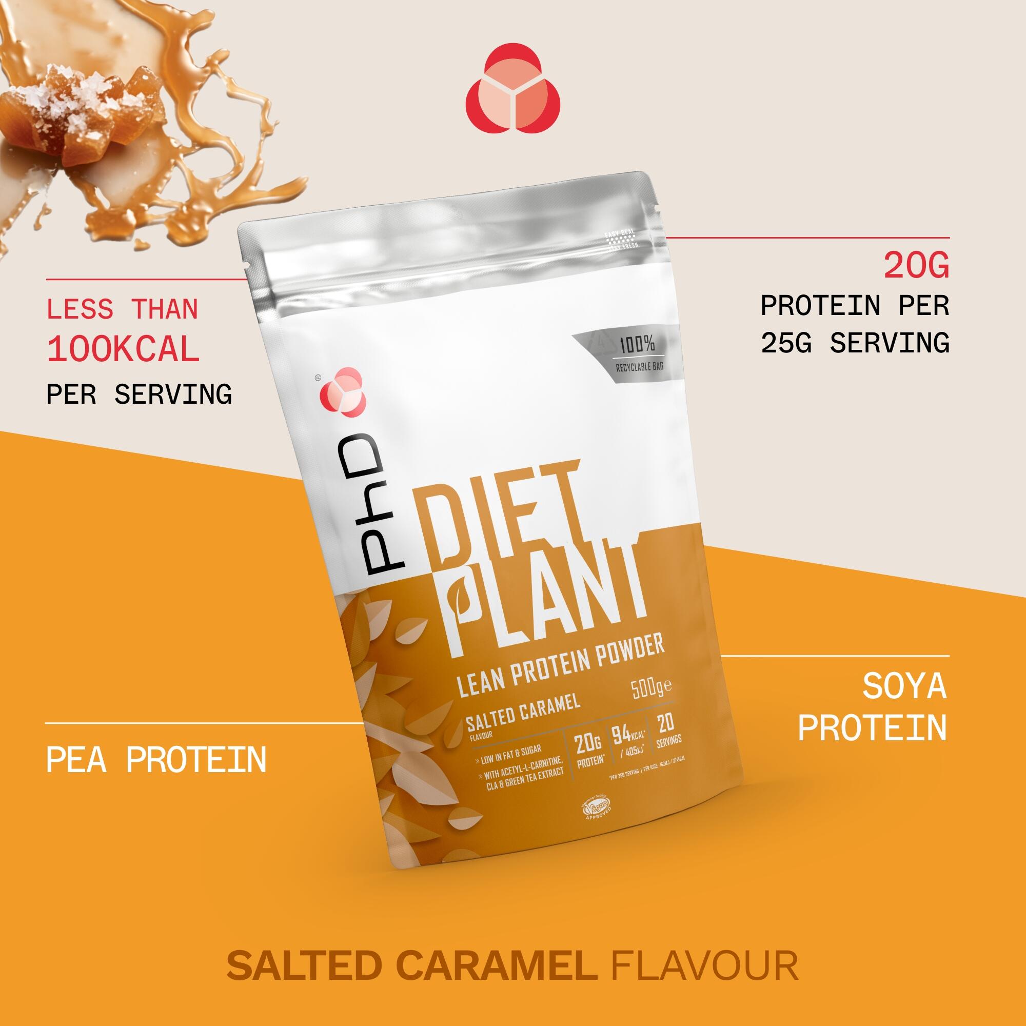 PhD Diet Plant Protein (500g) Salted Caramel - Protéines 2/5