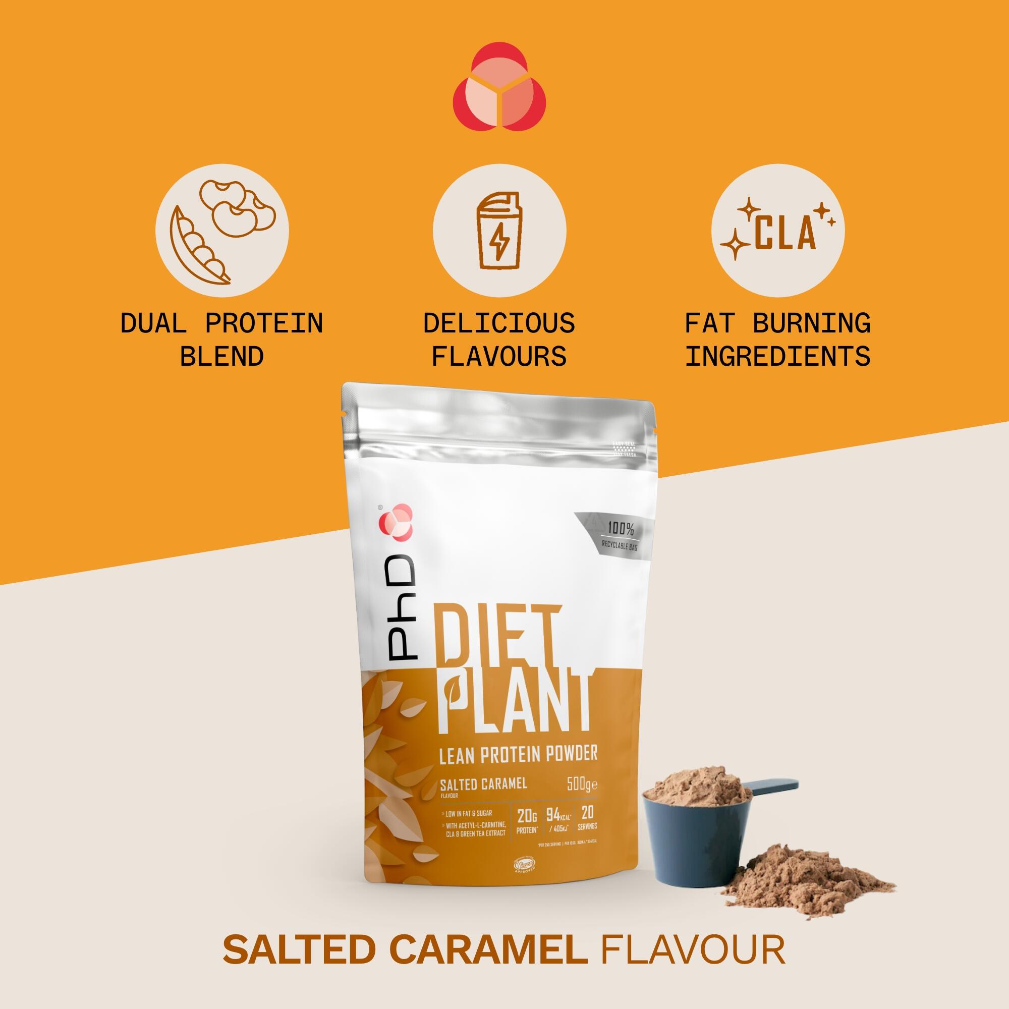 PhD Diet Plant Protein (500g) Salted Caramel - Protéines 4/5