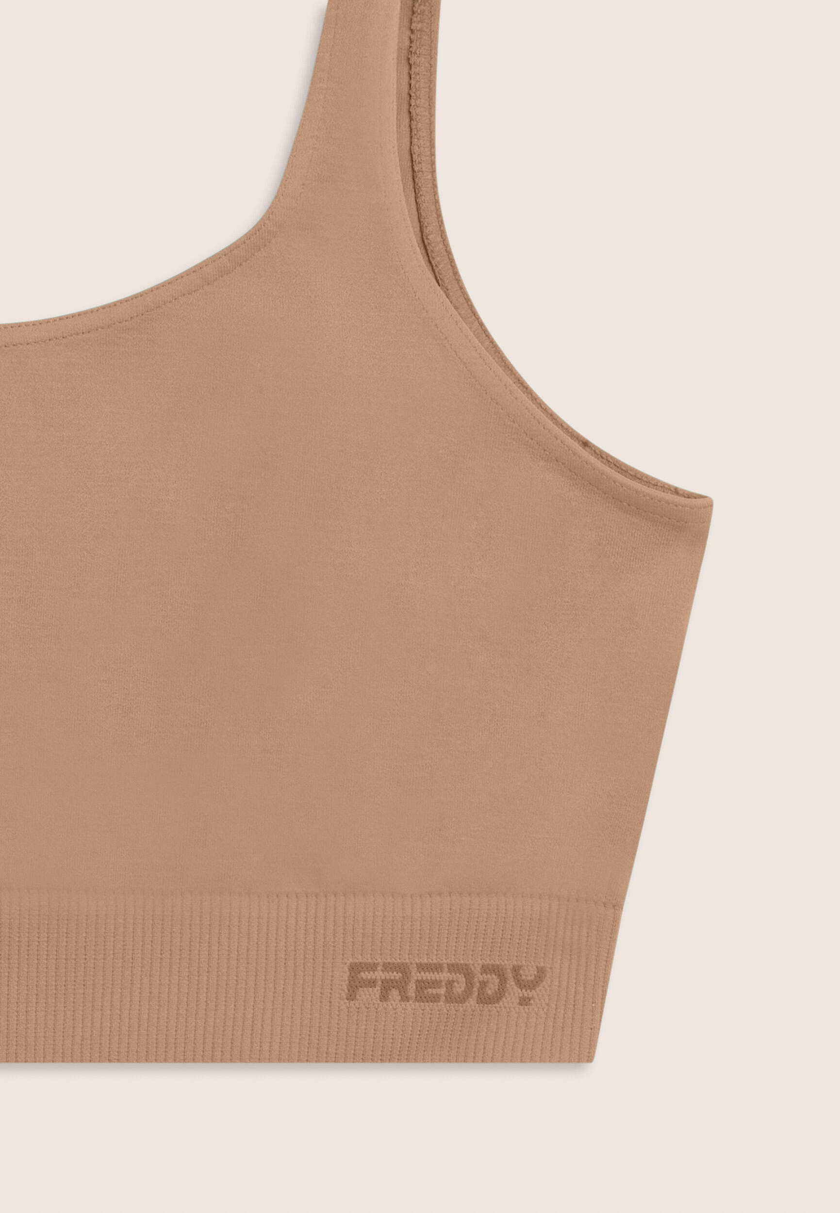 Top Sportivo Seamless con Fascia Sottoseno in costina 3/3