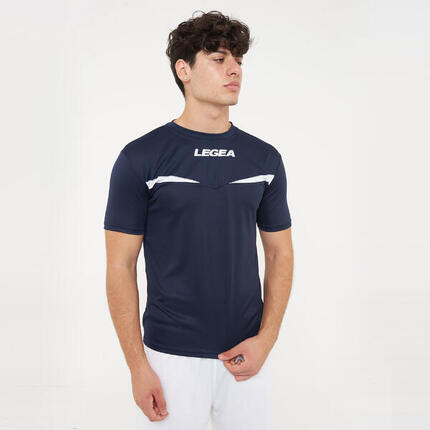 T-shirt de running Pristina MC respirant bleu-blanc