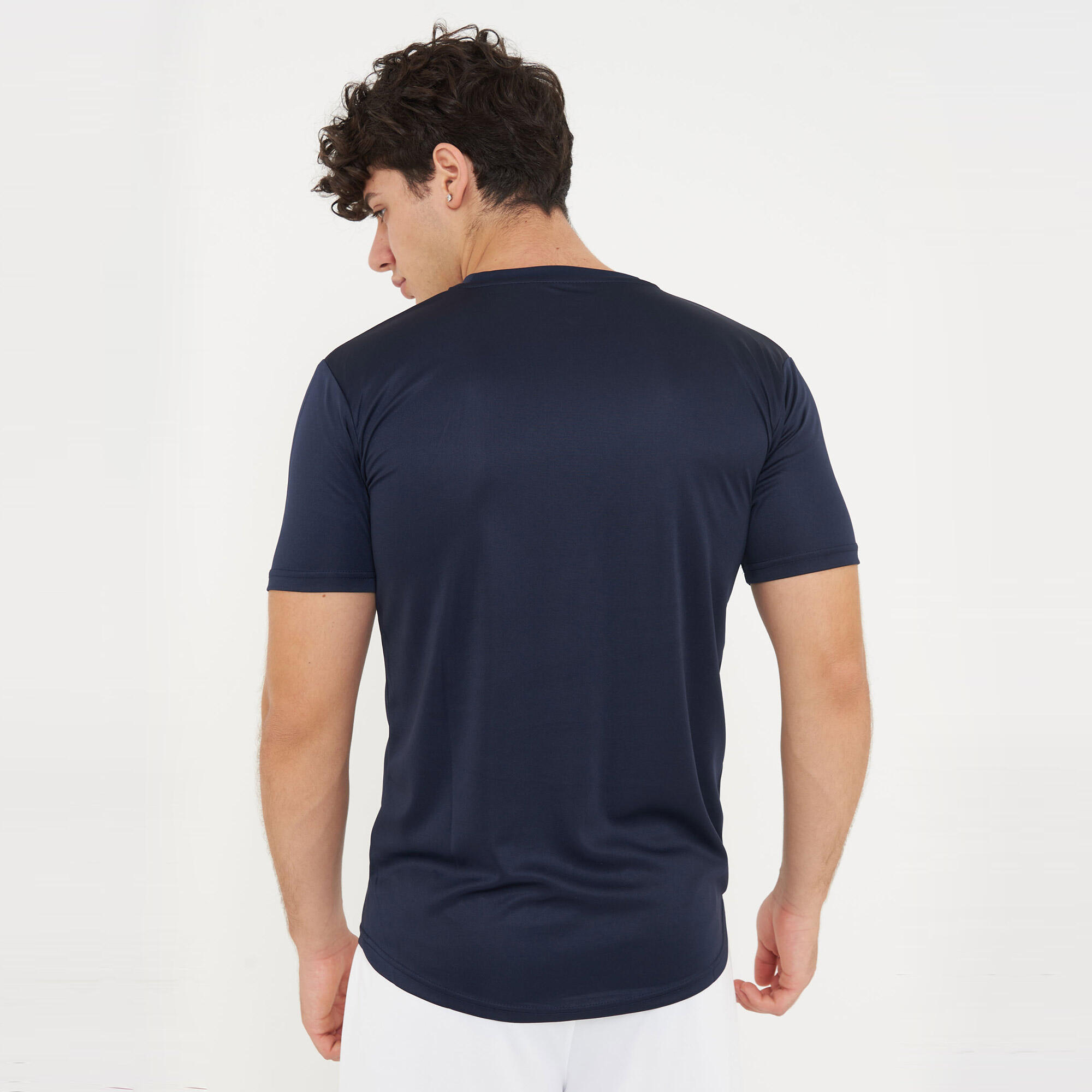 T-shirt de running Pristina MC respirant bleu-blanc 3/7