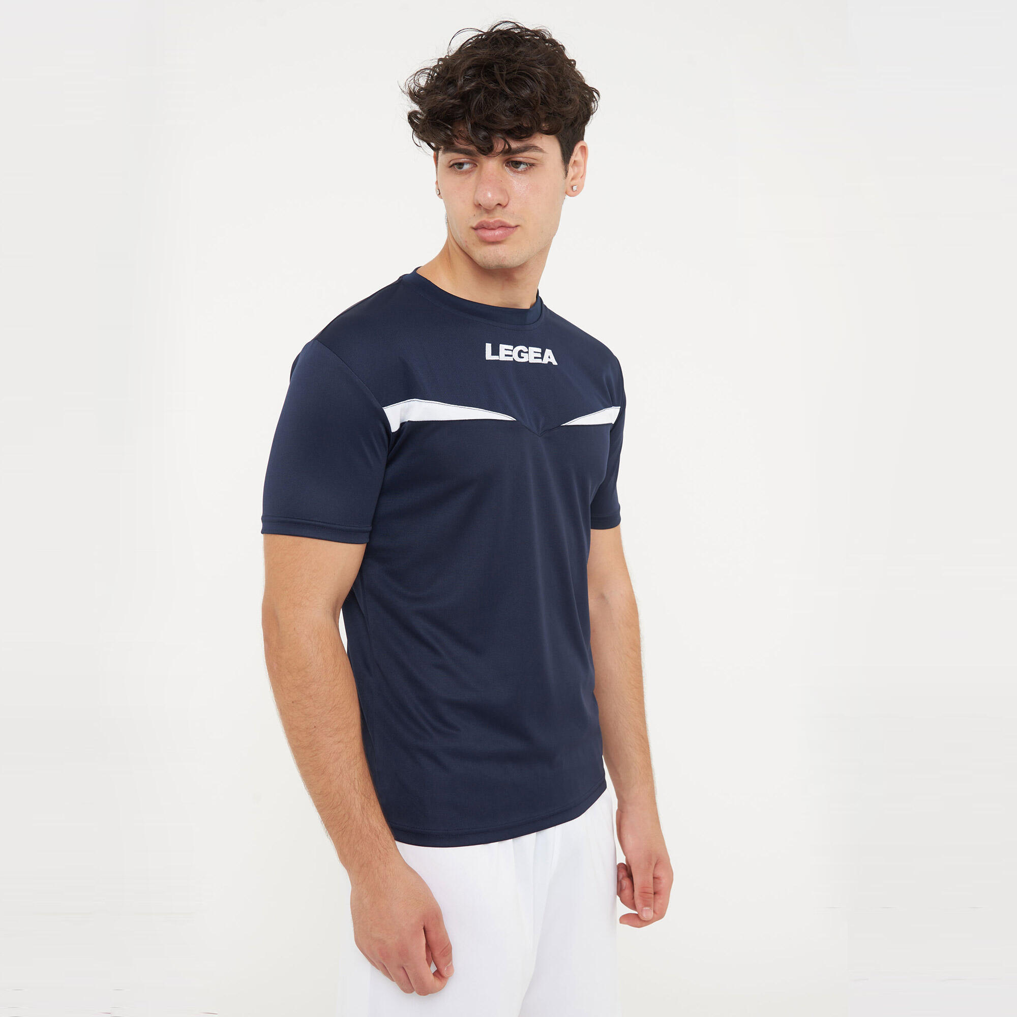 T-shirt de running Pristina MC respirant bleu-blanc 4/7