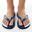 Slipper Unisex Piscina PVC Antiscivolo Cu Fascia Ampă Albastru-Alb