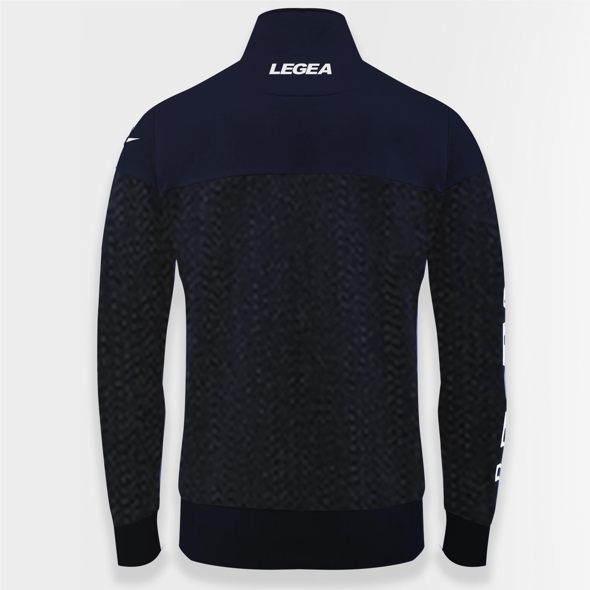 Giacca Illinois da running e training con cappuccio blu-bianco 3/7