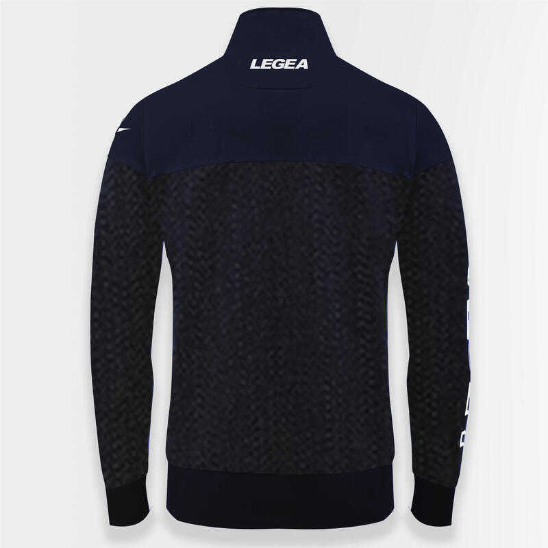 Bărbați Running Giacca Illinois Traspirant cu Cappuccio Albastru-Alb