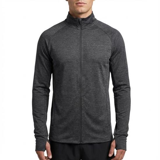 Damen Laufjacke ACT-JACKET ROOEL Polyester Dunkelgrau Melange