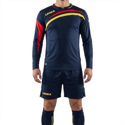 Kit calcio manica lunga Trondheim ML allenamento blu-verde