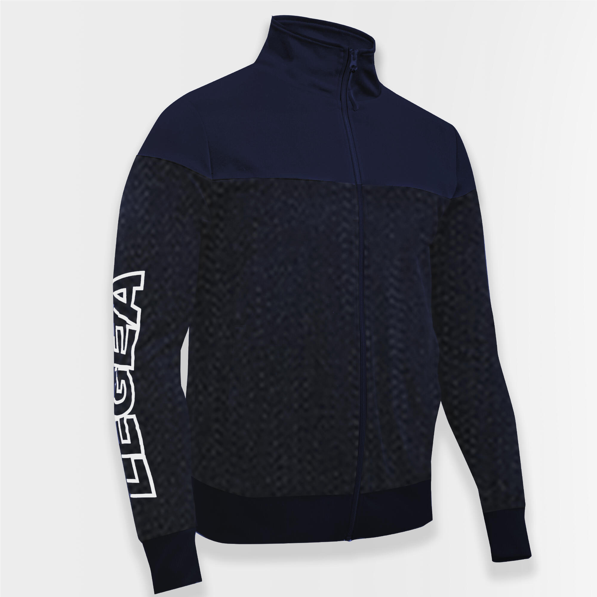 Giacca Illinois da running e training con cappuccio blu-bianco 2/7